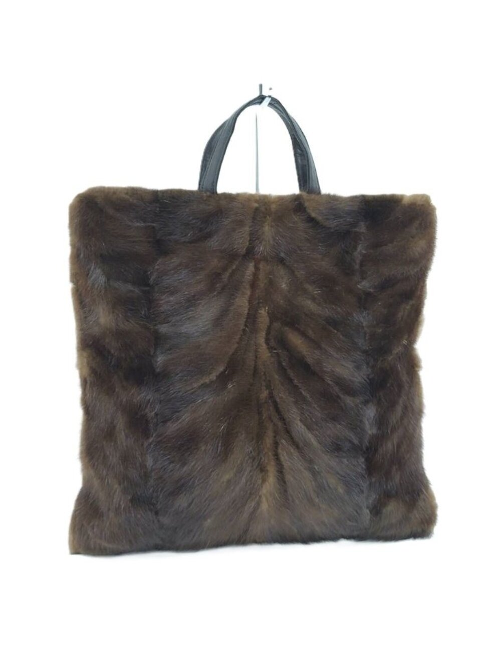 Loewe Fur Handbag Leather Brown Black